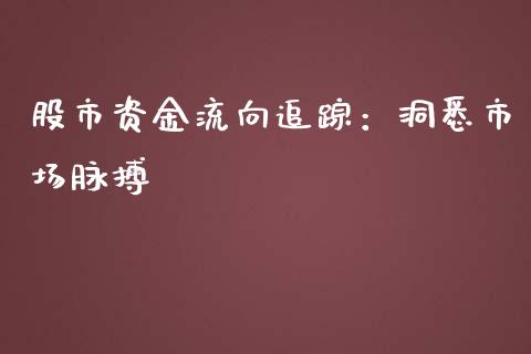 股市资金流向追踪：洞悉市场脉搏_https://m.yjjixie.cn_德指在线喊单直播室_第1张