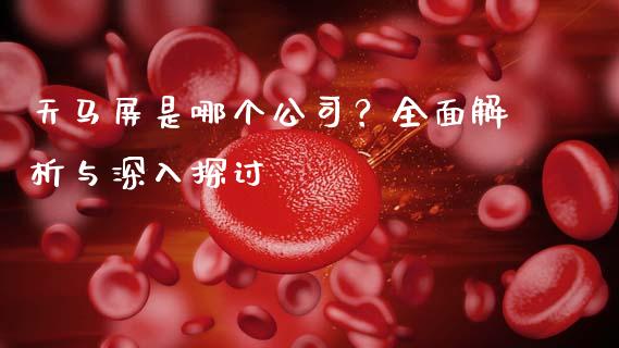 天马屏是哪个公司？全面解析与深入探讨_https://m.yjjixie.cn_恒指期货直播间喊单_第1张