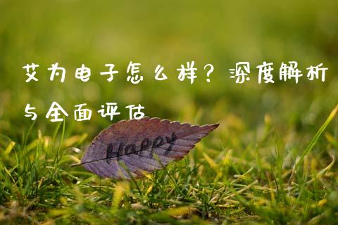 艾为电子怎么样？深度解析与全面评估_https://m.yjjixie.cn_德指在线喊单直播室_第1张
