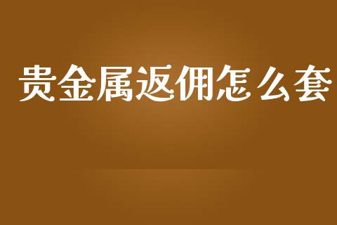 贵金属返佣怎么套_https://m.yjjixie.cn_德指在线喊单直播室_第1张