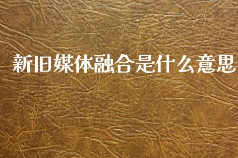 新旧媒体融合是什么意思_https://m.yjjixie.cn_纳指直播间_第1张