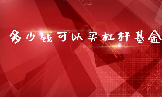 多少钱可以买杠杆基金_https://m.yjjixie.cn_纳指直播间_第1张