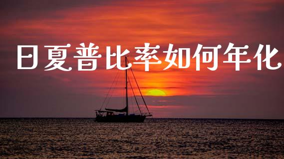 日夏普比率如何年化_https://m.yjjixie.cn_德指在线喊单直播室_第1张