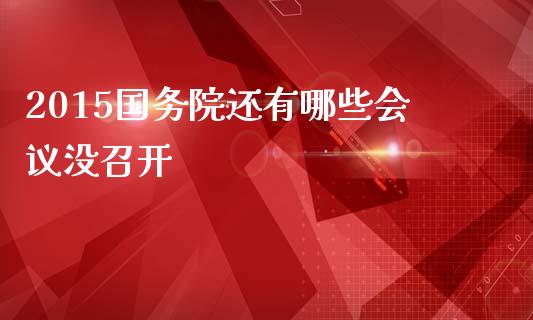 2015国务院还有哪些会议没召开_https://m.yjjixie.cn_恒指期货直播间喊单_第1张