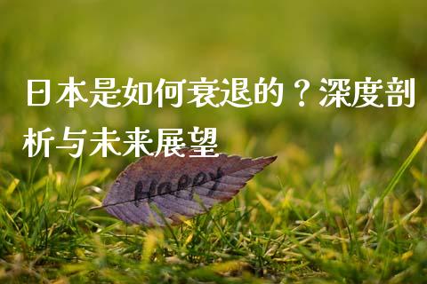 日本是如何衰退的？深度剖析与未来展望_https://m.yjjixie.cn_恒指期货直播间喊单_第1张