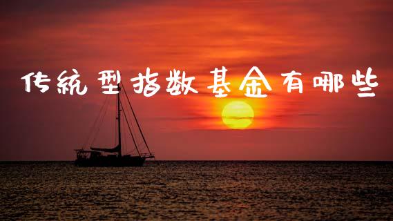 传统型指数基金有哪些_https://m.yjjixie.cn_恒指期货直播间喊单_第1张