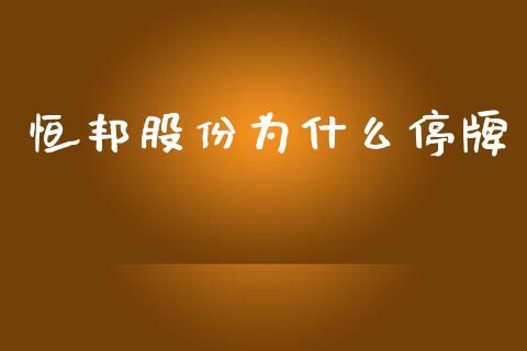 恒邦股份为什么停牌_https://m.yjjixie.cn_恒指期货直播间喊单_第1张