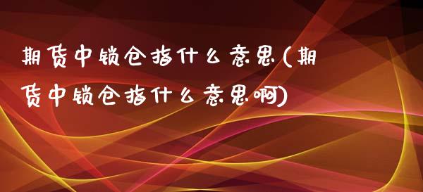 期货中锁仓指什么意思(期货中锁仓指什么意思啊)_https://m.yjjixie.cn_纳指直播间_第1张