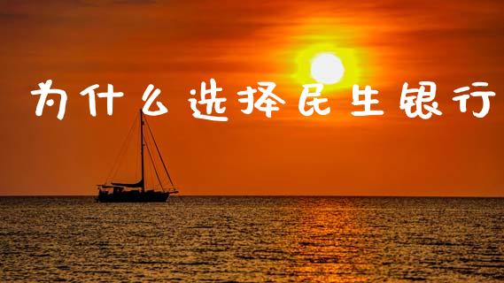 为什么选择民生银行_https://m.yjjixie.cn_德指在线喊单直播室_第1张