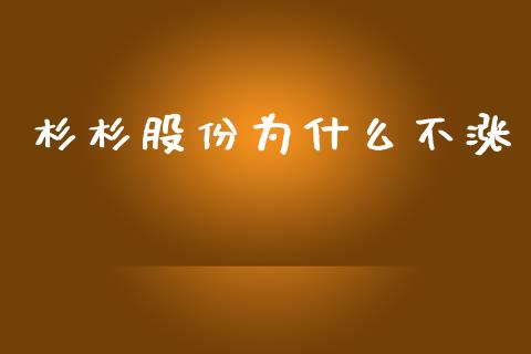 杉杉股份为什么不涨_https://m.yjjixie.cn_德指在线喊单直播室_第1张