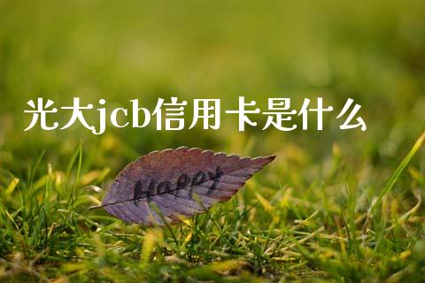 光大jcb信用卡是什么_https://m.yjjixie.cn_德指在线喊单直播室_第1张