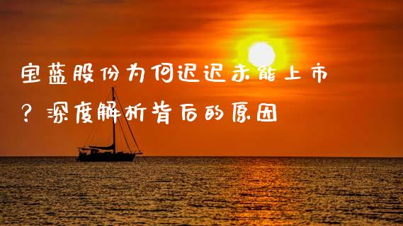 宝蓝股份为何迟迟未能上市？深度解析背后的原因_https://m.yjjixie.cn_恒生指数直播平台_第1张