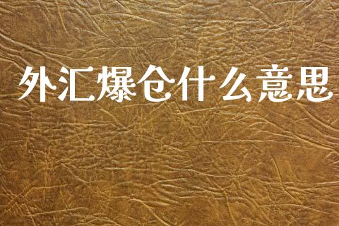 外汇爆仓什么意思_https://m.yjjixie.cn_恒指期货直播间喊单_第1张