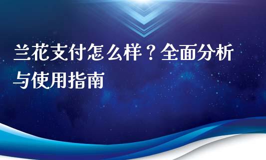 兰花支付怎么样？全面分析与使用指南_https://m.yjjixie.cn_德指在线喊单直播室_第1张