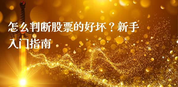 怎么判断股票的好坏？新手入门指南_https://m.yjjixie.cn_纳指直播间_第1张