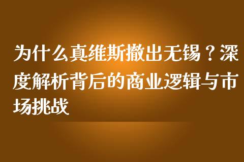 为什么真维斯撤出无锡？深度解析背后的商业逻辑与市场挑战_https://m.yjjixie.cn_恒生指数直播平台_第1张