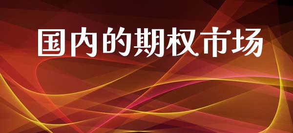 国内的期权市场_https://m.yjjixie.cn_恒指期货直播间喊单_第1张