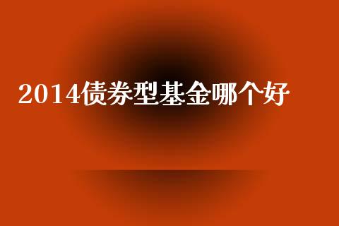 2014债券型基金哪个好_https://m.yjjixie.cn_恒指期货直播间喊单_第1张