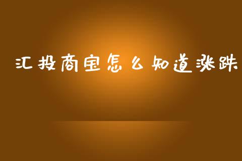 汇投商宝怎么知道涨跌_https://m.yjjixie.cn_恒生指数直播平台_第1张