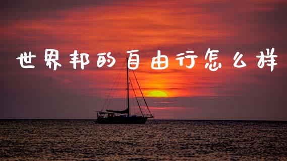 世界邦的自由行怎么样_https://m.yjjixie.cn_恒指期货直播间喊单_第1张