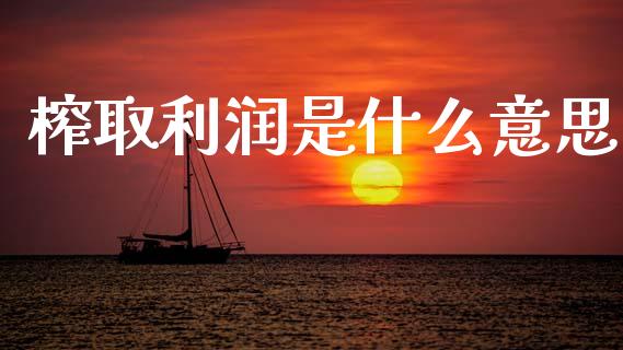 榨取利润是什么意思_纳指直播间_第1张_恒生指数直播平台_恒指期货直播间喊单_德指在线喊单直播室_纳指直播间 榨取利润是什么意思_https://m.yjjixie.cn_纳指直播间_第1张