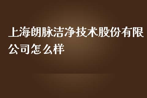 上海朗脉洁净技术股份有限公司怎么样_https://m.yjjixie.cn_恒生指数直播平台_第1张