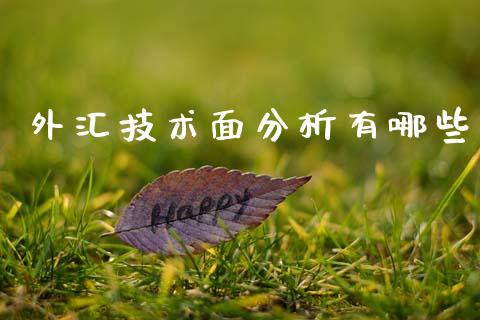 外汇技术面分析有哪些_https://m.yjjixie.cn_德指在线喊单直播室_第1张