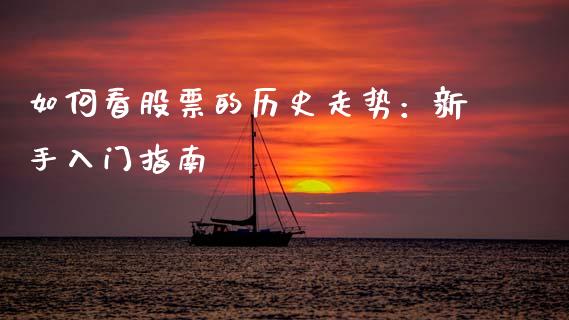 如何看股票的历史走势：新手入门指南_https://m.yjjixie.cn_恒指期货直播间喊单_第1张