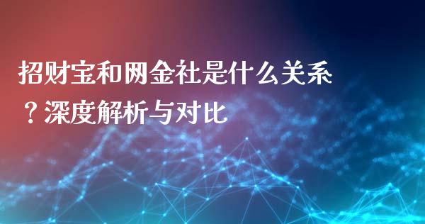 招财宝和网金社是什么关系？深度解析与对比_https://m.yjjixie.cn_德指在线喊单直播室_第1张