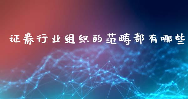 证券行业组织的范畴都有哪些_https://m.yjjixie.cn_恒生指数直播平台_第1张