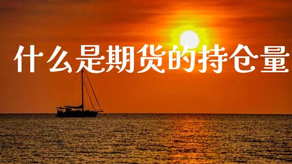 什么是期货的持仓量_https://m.yjjixie.cn_恒指期货直播间喊单_第1张