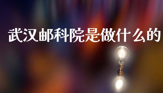 武汉邮科院是做什么的_https://m.yjjixie.cn_德指在线喊单直播室_第1张
