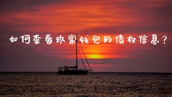 如何查看玖富钱包的债权信息？_https://m.yjjixie.cn_恒生指数直播平台_第1张