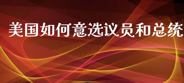 美国如何意选议员和总统_https://m.yjjixie.cn_纳指直播间_第1张
