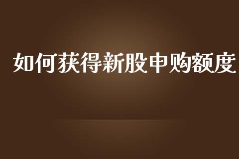 如何获得新股申购额度_https://m.yjjixie.cn_恒指期货直播间喊单_第1张