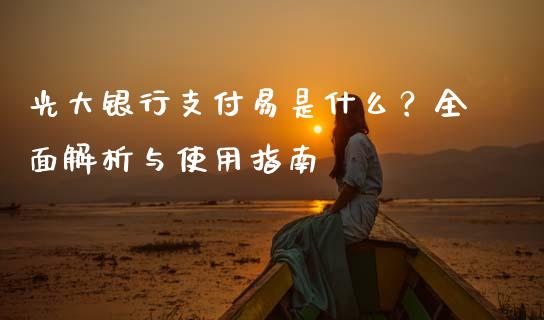 光大银行支付易是什么？全面解析与使用指南_https://m.yjjixie.cn_德指在线喊单直播室_第1张