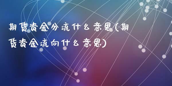 期货资金分流什么意思(期货资金流向什么意思)_https://m.yjjixie.cn_恒指期货直播间喊单_第1张