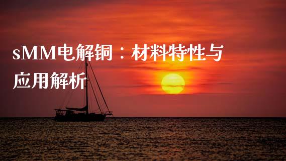 sMM电解铜：材料特性与应用解析_https://m.yjjixie.cn_纳指直播间_第1张