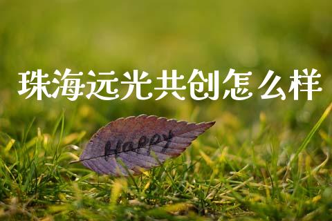 珠海远光共创怎么样_https://m.yjjixie.cn_德指在线喊单直播室_第1张