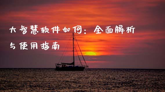 大智慧软件如何：全面解析与使用指南_https://m.yjjixie.cn_纳指直播间_第1张