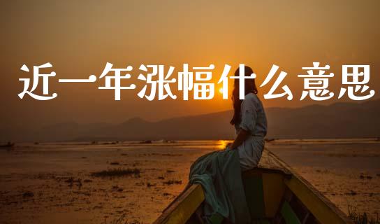 近一年涨幅什么意思_https://m.yjjixie.cn_纳指直播间_第1张