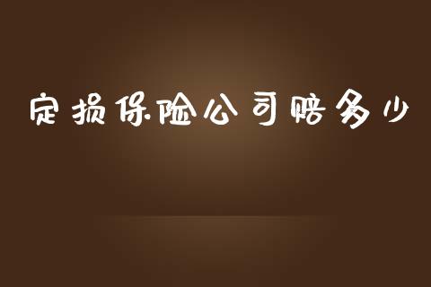 定损保险公司赔多少_https://m.yjjixie.cn_恒指期货直播间喊单_第1张