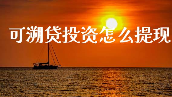 可溯贷投资怎么提现_https://m.yjjixie.cn_恒指期货直播间喊单_第1张