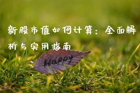 新股市值如何计算：全面解析与实用指南_https://m.yjjixie.cn_恒生指数直播平台_第1张