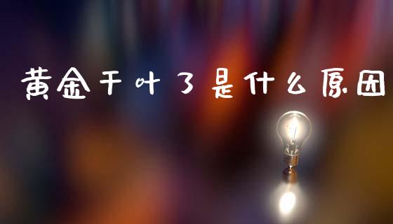 黄金干叶了是什么原因_https://m.yjjixie.cn_德指在线喊单直播室_第1张