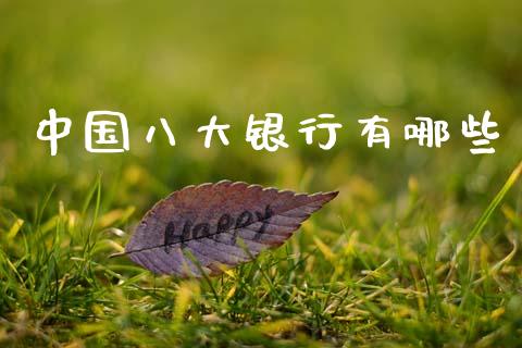 中国八大银行有哪些_https://m.yjjixie.cn_德指在线喊单直播室_第1张