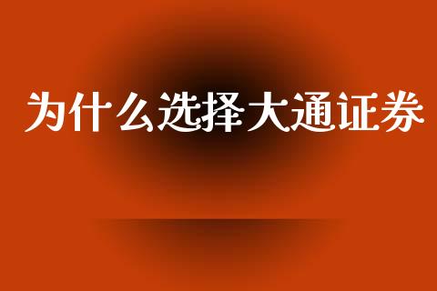 为什么选择大通证券_https://m.yjjixie.cn_德指在线喊单直播室_第1张