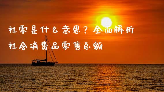 社零是什么意思？全面解析社会消费品零售总额_https://m.yjjixie.cn_恒指期货直播间喊单_第1张